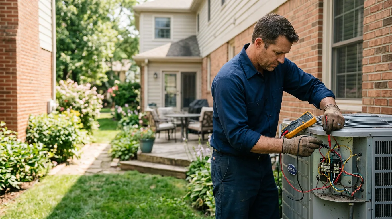 HVAC technician working near Ponca City, OK
